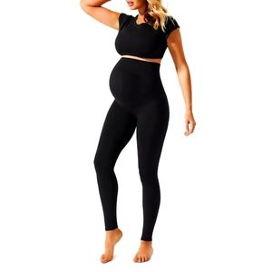 BLANQI® Everyday Maternity Belly Support Leggings - Black / X-Large